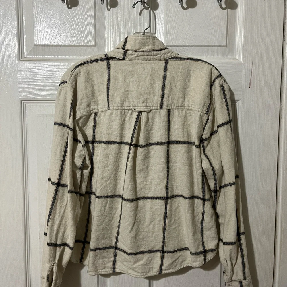 Plaid Cream Top - Picture 3 of 3